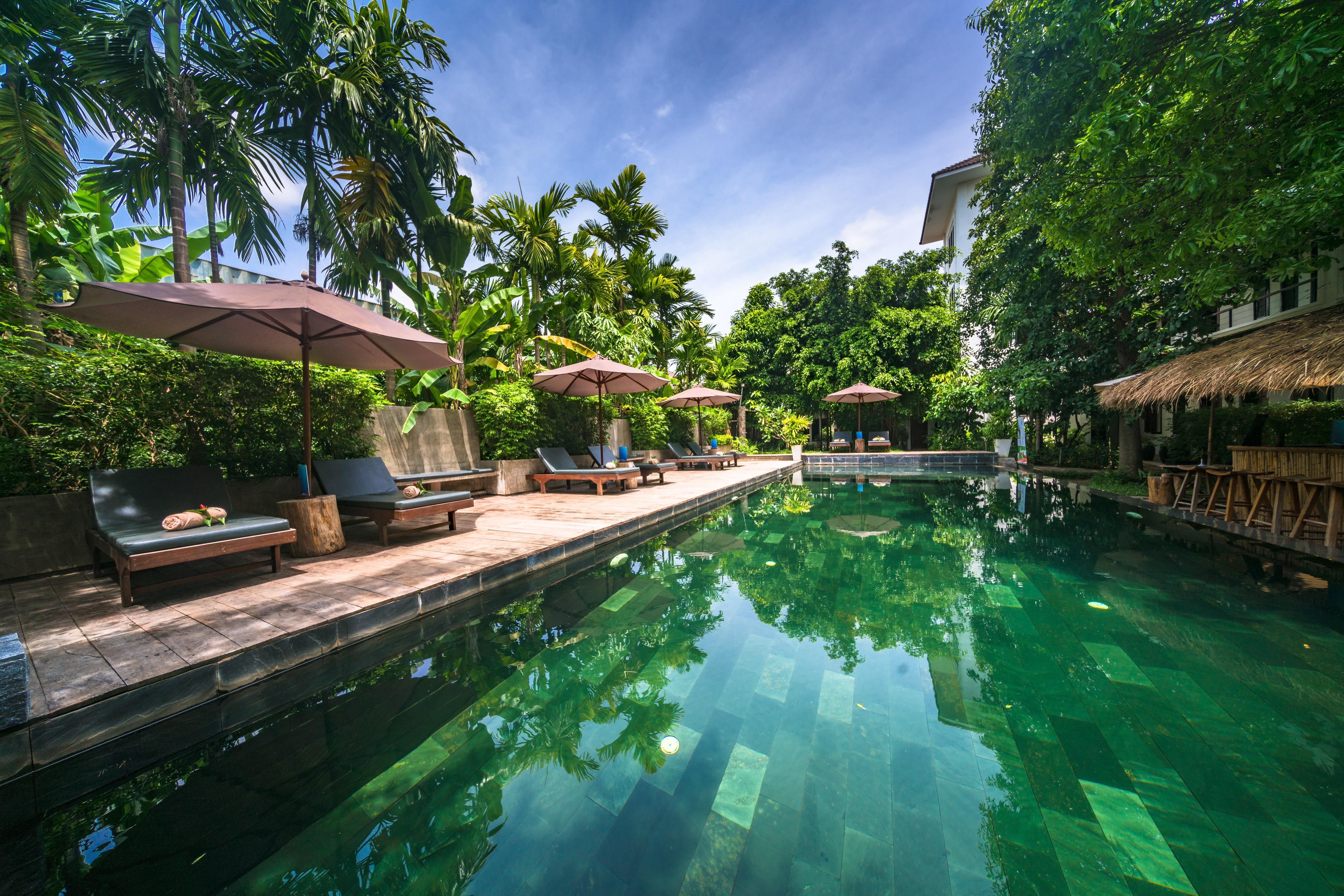 La Residence Blanc D'Angkor Siem Reap Bagian luar foto